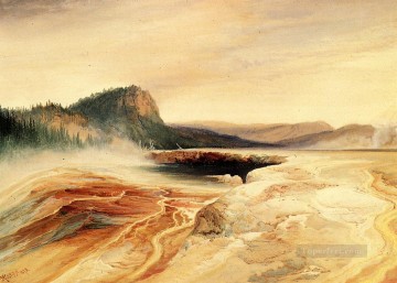 Gigante Azul Primavera Yellowstone Montañas Rocosas Escuela Thomas Moran Pinturas al óleo